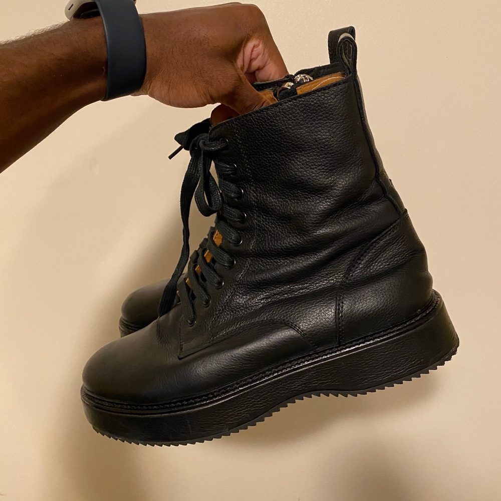 Barney’s Black Nolly Military Boots